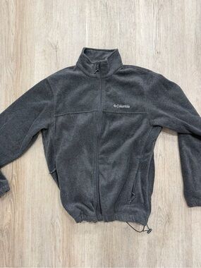 Columbia Gray Charcoal Full-Zip Fleece Jacket